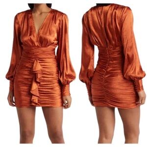 Ronny Kobo Carissa Dress, Brown - S